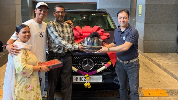 young cricketer yashasvi jaiswal gifted mercedes-benz gle luxury car to his father