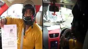 హెల్మెట్ లేదని కారు డ్రైవర్‌కు జరిమానా.. ఎక్కడో తెలుసా?