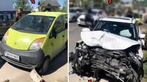Accident ఈ పొట్టి నానో కారు చాలా గట్టిది.. హ్యూందాయ్ వెన్యూ పప్పు పప్పు..