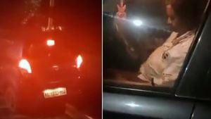 మద్యం మత్తులో రైల్వే ట్రాక్‌పై కారు నడిపిన వ్యక్తి.. వీడియో వైరల్