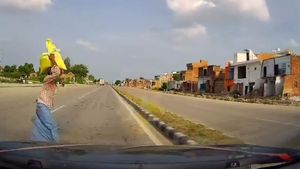 Tata Nexon: 108 కి.మీ స్పీడ్‌లో హైవేపై కారు.. రోడ్డు దాటుతుండగా రెప్పపాటులో తప్పిన ప్రమాదం, వీడియో వైరల్‌