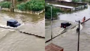 మోకాళ్ల లోతు వరద నీటిలో మహీంద్రా థార్‌ డ్రైవ్‌.. ఆనంద్‌ మహీంద్రా పోస్ట్‌ వైరల్‌