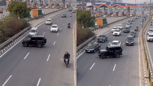 ఎక్స్‌ప్రెస్‌వేపై థార్ డ్రైవర్ చర్యలు.. ఇలా చేయడం కరెక్టేనా? మీరే చెప్పండి