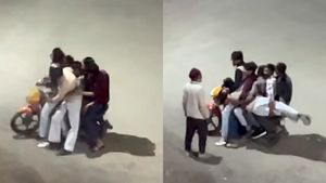 ఒక బైకుపై ఆరుమంది ప్రయాణం!.. షాకయిన విదేశీయుడు - వీడియో