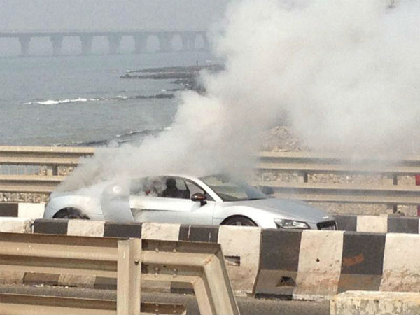 అగ్గిలో భుగ్గి అయిన ఆడి ఆర్8 సూపర్ కారు