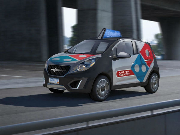 పిజ్జా డెలివరీ కారుగా మారిన చెవర్లే బీట్/స్పార్క్