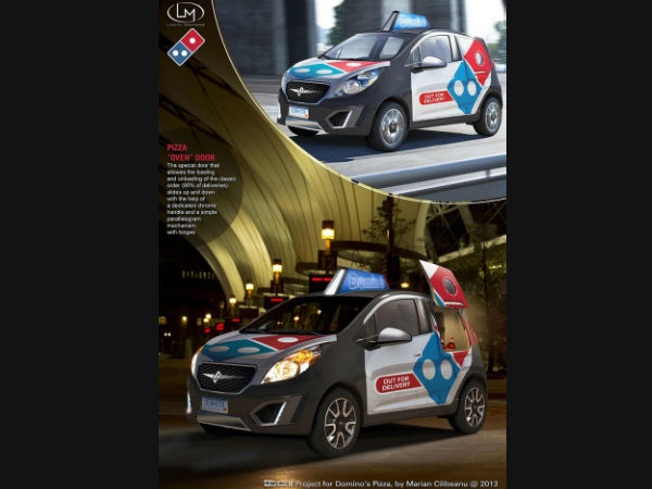 పిజ్జా డెలివరీ కారుగా మారిన చెవర్లే బీట్/స్పార్క్