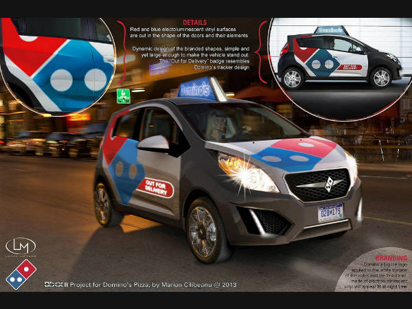 పిజ్జా డెలివరీ కారుగా మారిన చెవర్లే బీట్/స్పార్క్