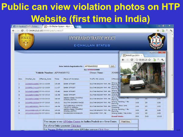 హైదరాబాద్‌లో అధునాతన 'ఈ-ఛలాన్' సిస్టమ్‌ను ప్రారంభం