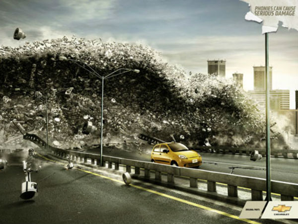 ఆసక్తికరమైన ఆటోమొబైల్ ప్రింట్ ప్రకటనలు