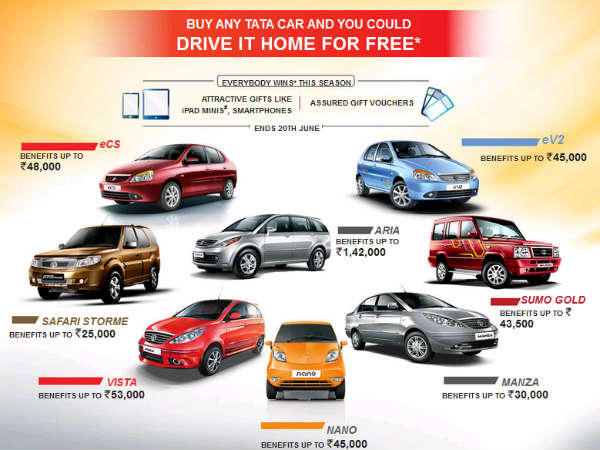 టాటా కార్లపై డిస్కౌంట్స్