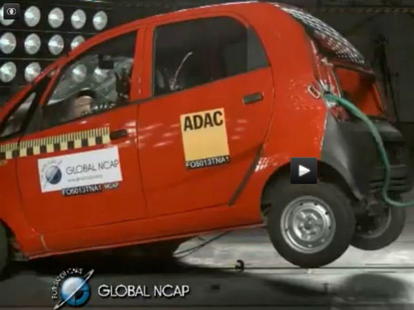 టాటా నానో గ్లోబల్ ఎన్‌సిఏపి క్రాష్ టెస్ట్ రిజల్ట్స్