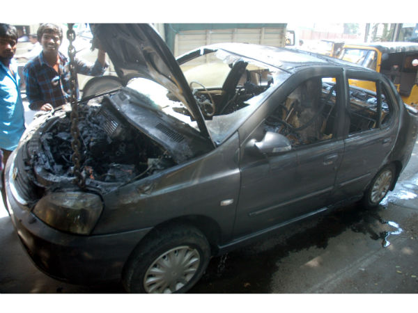 వేసవి వేడికి కారు భుగ్గి!