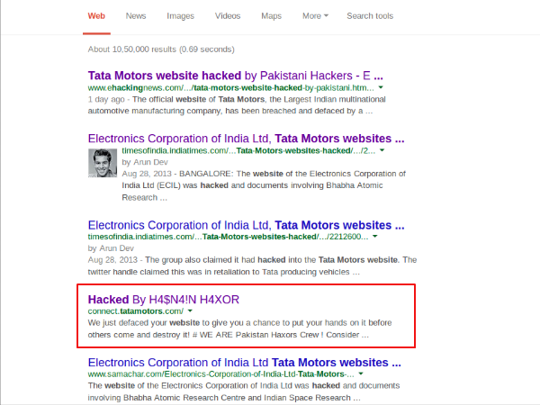 Google Serach Results