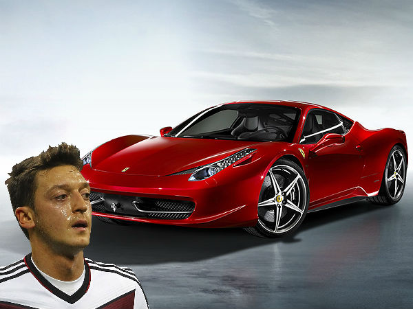 10. మిసట్ ఓజిల్, ఫెరారీ 458