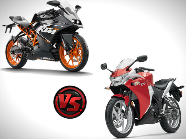 కెటిఎమ్ ఆర్‌సి 200 వర్సెస్ హోండా సిబిఆర్250ఆర్