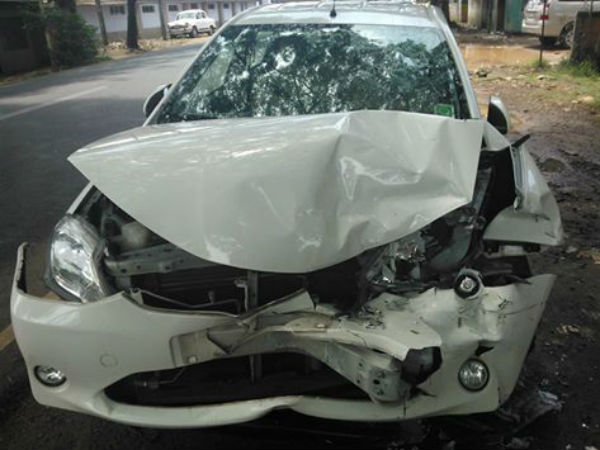 టొయోటా ఎతియోస్ యాక్సిడెంట్