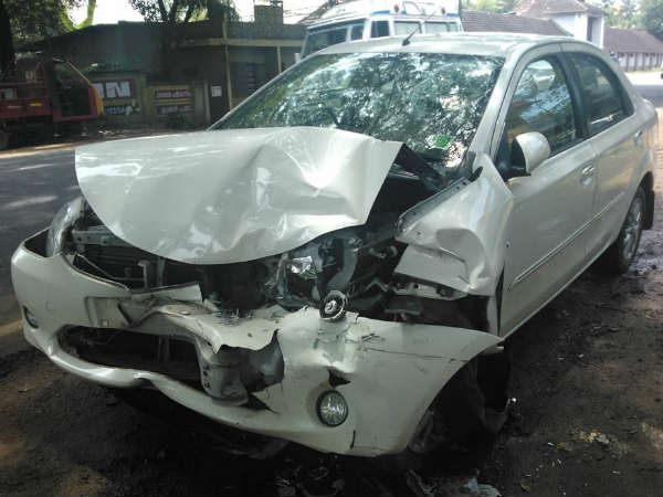 టొయోటా ఎతియోస్ యాక్సిడెంట్