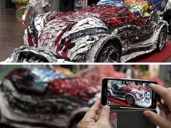 25,000 ఫోన్లతో రూపొందించబడిన కారు