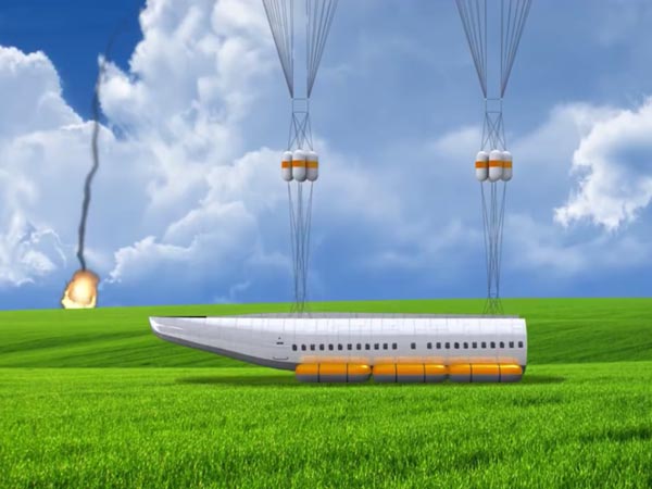 అత్యవసరం సమయంలో విమానం నుండి క్యాబిన్‌ను వేరు చేసే పరిజ్ఞాణం