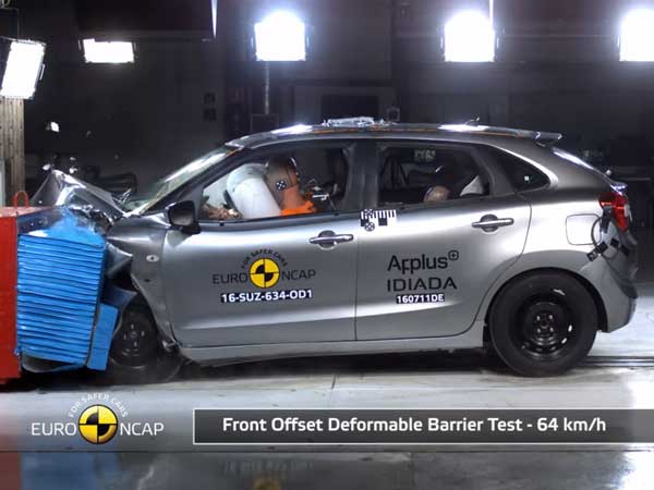 మూడు స్టార్ల భద్రత రేటింగ్‌తో అన్నింటికన్నా ముందున్న మారుతి బాలెనొ