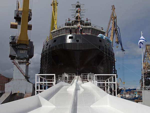 రష్యా కొత్త మిలిటరీ నౌక...సరికొత్త ఐస్ బ్రేకర్