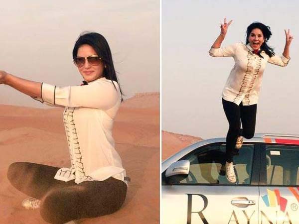 బాలీవుడ్ సముద్రం దేవత సన్నీలియోనే దుబాయ్‌ ఎడారుల్లో ఇలా 