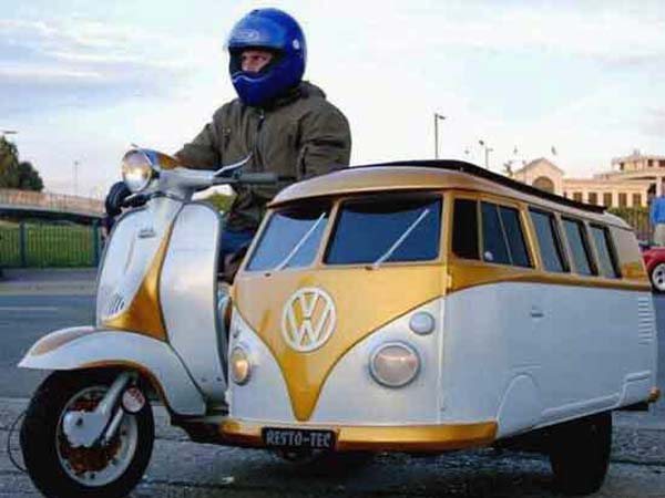  విచిత్రమైన మోటార్ సైకిళ్ల సైడ్ కార్లు 