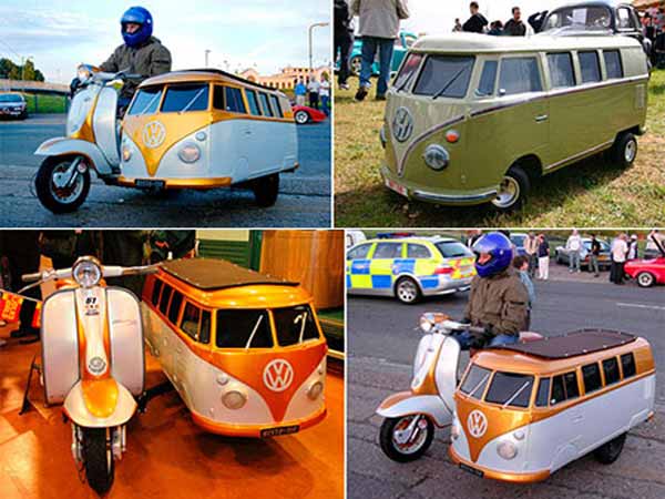  విచిత్రమైన మోటార్ సైకిళ్ల సైడ్ కార్లు 