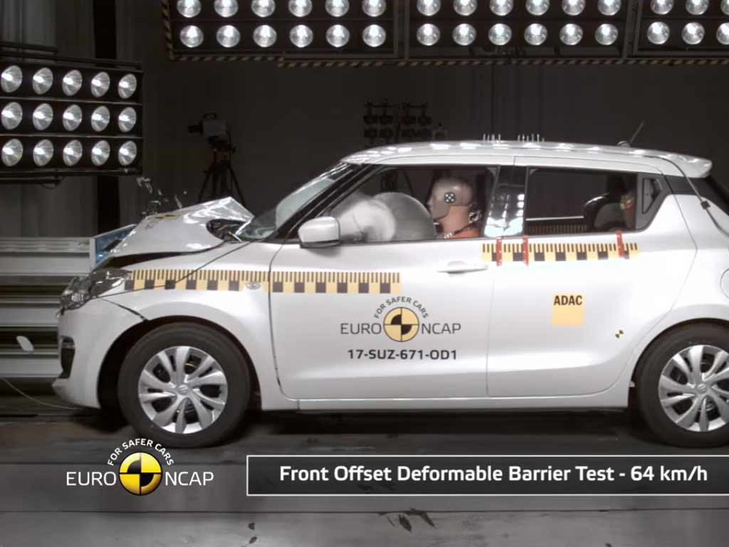 మారుతి సుజుకి స్విఫ్ట్‌కు క్రాష్ పరీక్షలు