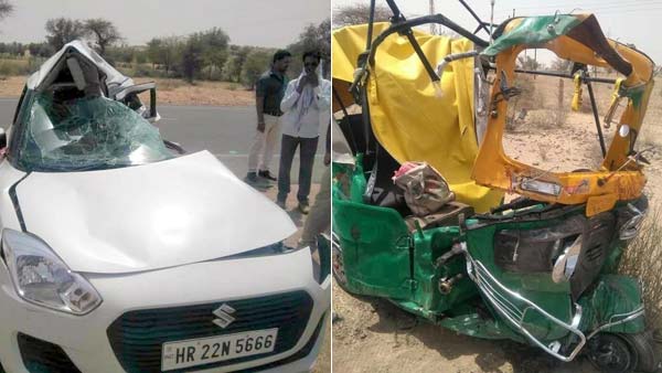 భార్య భర్తల గొడవతో ప్రమాదానికి గురైన మారుతి స్విఫ్ట్ కారు: నలుగురు మృతి