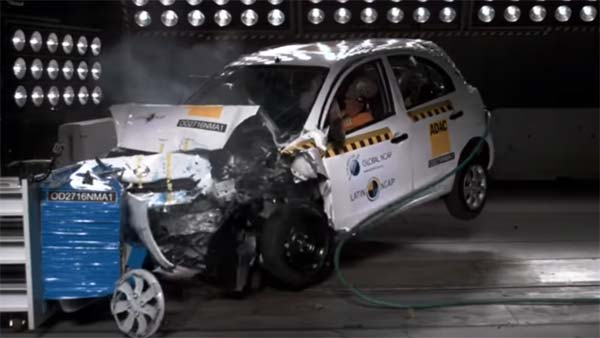 నిస్సాన్ మైక్రా కారుకు క్రాష్ పరీక్షలు