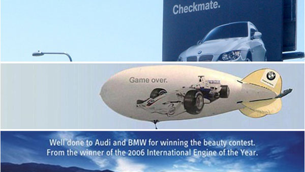 ఆడి మరియు బిఎమ్‍‌‌డబ్ల్యూ మధ్య ప్రకటనల యుద్ధం