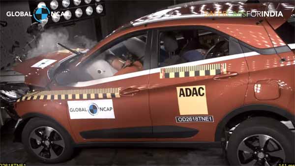 టాటా నెక్సాన్ ఎస్‌యూవీకి క్రాష్ పరీక్షలు