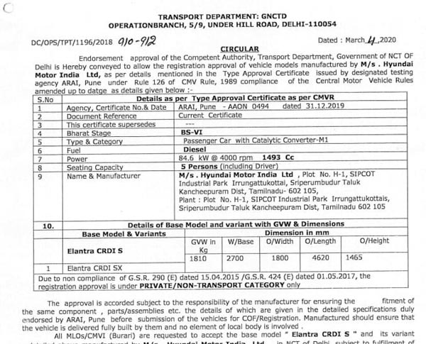 ఇండియన్ మార్కెట్లో త్వరలో అడుగుపెట్టనున్న బిఎస్ 6 హ్యుందాయ్ ఎలాంట్రా