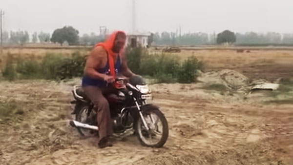 హీరో బైకుపై ప్రయాణించిన గ్రేట్ ఖలీ [వీడియో]