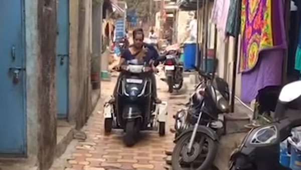 లాక్‌డౌన్‌లో కొడుకుని తీసుకురావడానికి 14,00 కి.మీ స్కూటర్లో ప్రయాణించిన దివ్యాంగ మహిళ