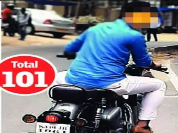 ఈ బుల్లెట్ బాయ్ మామూలోడు కాదు: 11 నెలల్లో 101 తప్పులు; రూ.57,200 ఫైన్