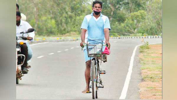 ప్రమాదంలో ఒక కాలు కోల్పోయినప్పటికీ 165 కి.మీ సైక్లింగ్ చేసాడు, ఎలానో తెలుసా