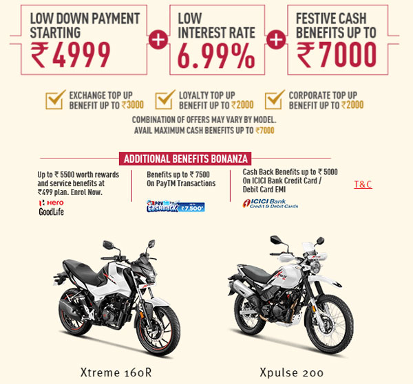 దీపావళి ఆఫర్స్ ప్రకటించిన హీరో మోటోకార్ప్