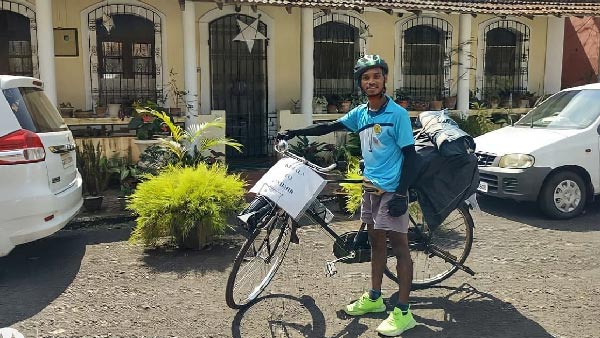 సైకిల్‌పై కేరళ నుంచి కాశ్మీర్ ప్రయాణానికి సిద్దమైన టీ అమ్మే కుర్రాడు