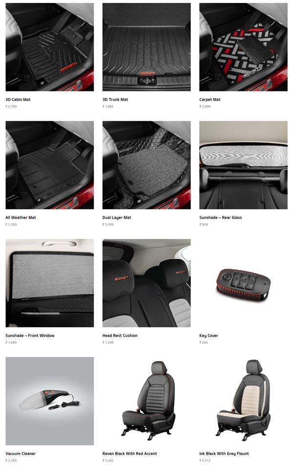 సోనెట్ కాంపాక్ట్ ఎస్‌యూవీ కోసం లేటెస్ట్ యాక్ససరీస్‌ను వెల్లడించిన కియా మోటార్స్