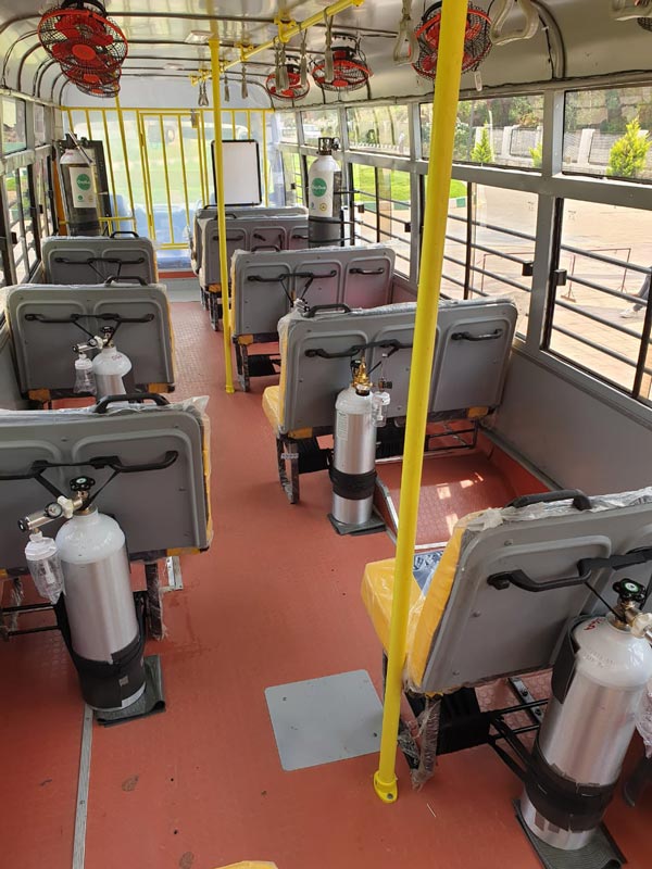 బెంగళూరులో అందుబాటులో ఉన్న ఆక్సిజన్ బస్సులు; పూర్తి వివరాలు 