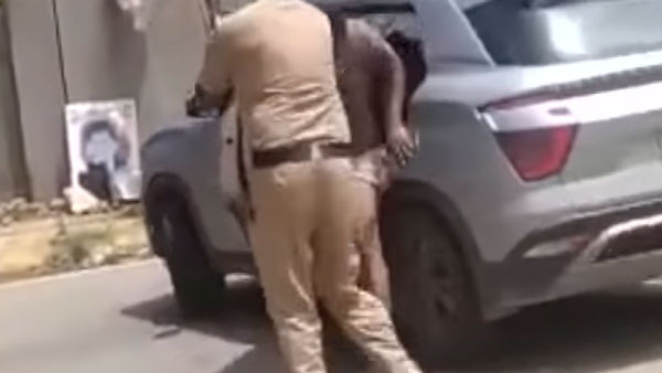 చాకచక్యంగా కిడ్నాపర్ల నుంచి వ్యక్తిని కాపాడిన పోలీసులు [వీడియో]