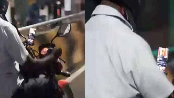 బైక్‌పై వెళ్తూ సీరియల్ చూస్తున్న వ్యక్తి [వీడియో]
