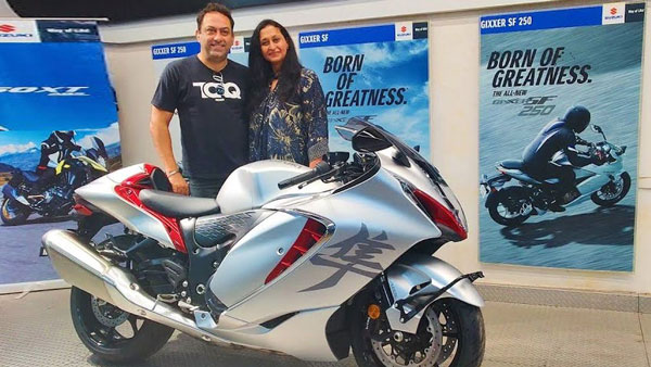 భర్త బ‌ర్త్‌డే గిఫ్ట్‌గా సుజుకి హయాబుసా బైక్ ఇచ్చిన భార్య