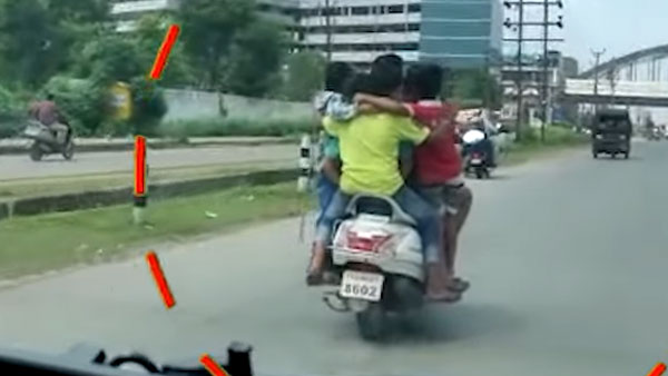 ఒక స్కూటర్‌పై 7 మంది రైడింగ్[వీడియో].. ఆశ్చర్యంగా ఉన్న ఇది నిజం