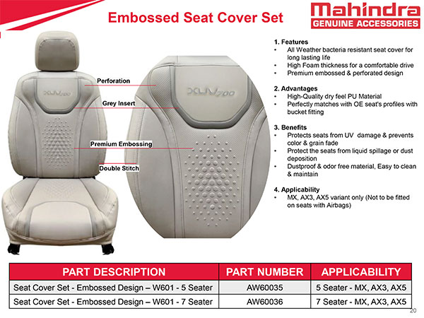 XUV700 యాక్ససరీస్ వెల్లడించిన Mahindra: వివరాలు