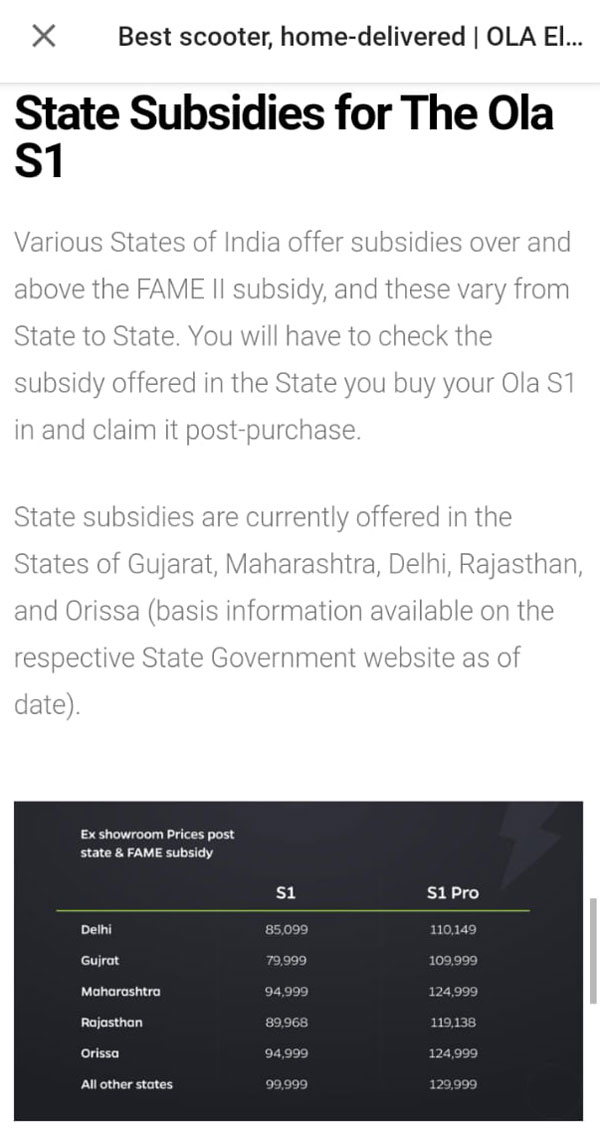 Ola Electric Scooter టెస్ట్ రైడ్ మరియు డెలివరీ ఎప్పుడంటే?