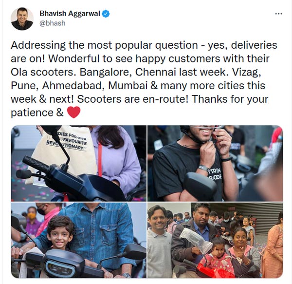 ఆ నగరాల్లో ప్రారంభమైన Ola Electric స్కూటర్ డెలివరీలు.. నెక్స్ట్ ఎక్కడ?